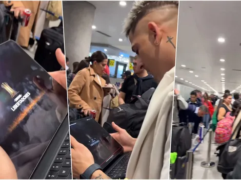 Paiva siguió el sorteo de Copa Libertadores desde el aeropuerto