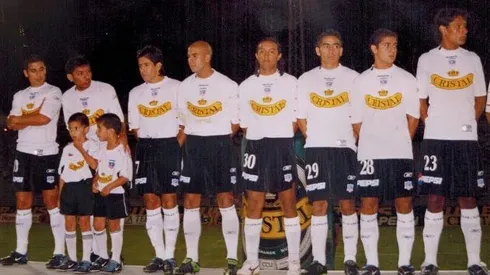 Rodrigo Viligrón siendo presentado en Colo Colo