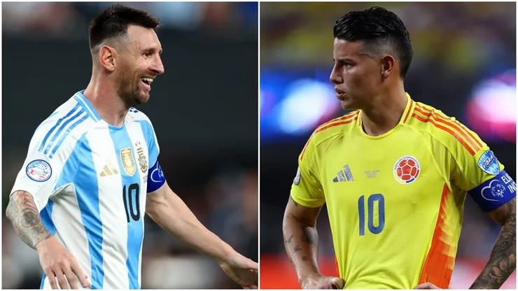 Lionel Messi y James Rodríguez, principales figuras de ambos equipos.