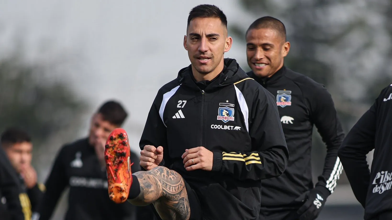 Javier Correa entrenando con Colo Colo