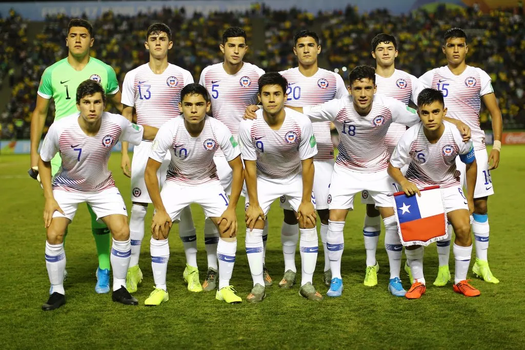 Cristián Riquelme (al lado de Daniel Gutiérrez) jugó el Mundial Sub 17 de Brasil 2019 | Foto: Photosport