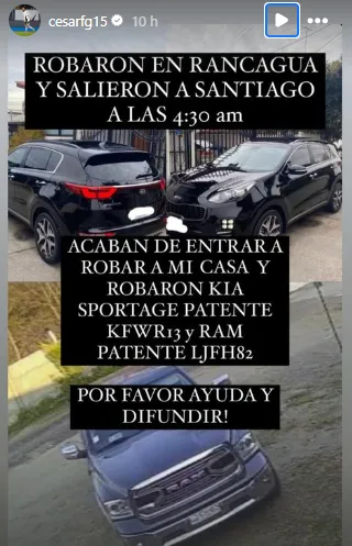 César Fuentes pide ayuda tras robo a su casa