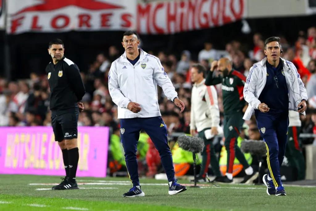 Jorge Almirón enfrentando a River Plate con Boca Juniors. (Foto: Getty Images)