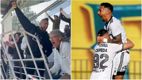 Arturo Vidal y su eufórica celebración con el gol de Javier Correa.