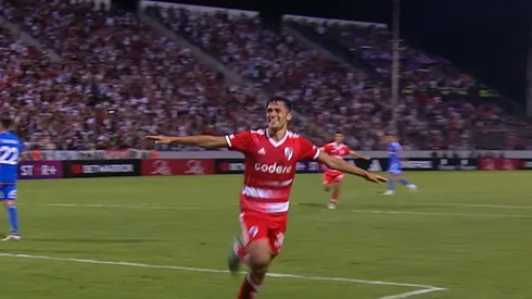 Pablo Solari festejó en el triunfo de River Plate ante la U