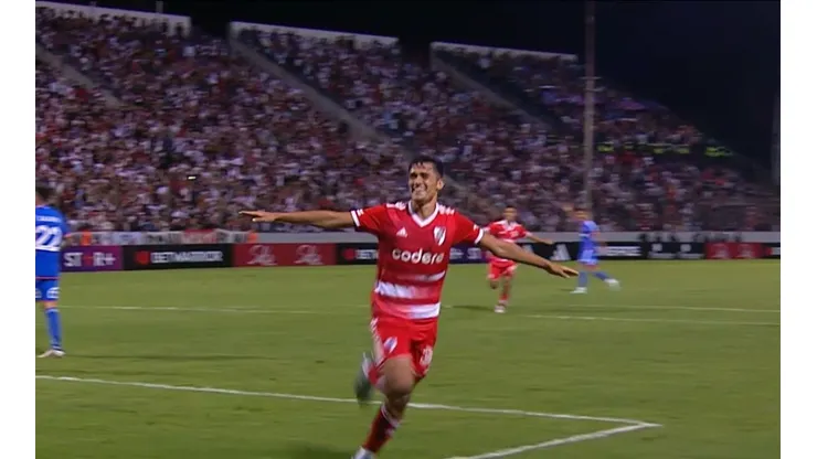 Pablo Solari festejó en el triunfo de River Plate ante la U
