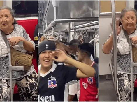 Fanática cantó canciones de Colo Colo en el metro con un final inesperado