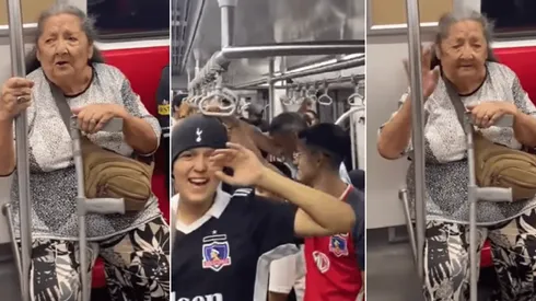 Fanática cantó canciones de Colo Colo en el metro con un final inesperado.