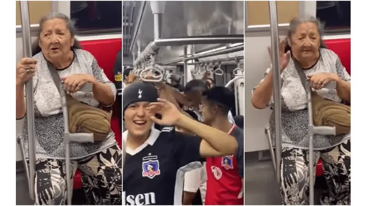 Fanática cantó canciones de Colo Colo en el metro con un final inesperado.