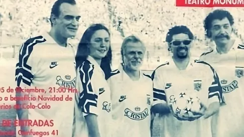 Los Jaivas se hicieron presentes en la Noche Alba de 1996 con la camiseta de Colo Colo