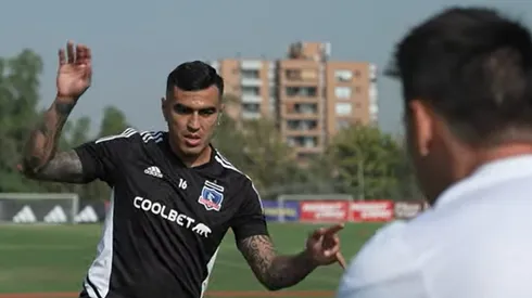 Darío Lezcano entrenó en el Estadio Monumental