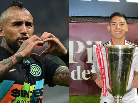 Arturo Vidal sale en defensa de Joan Cruz