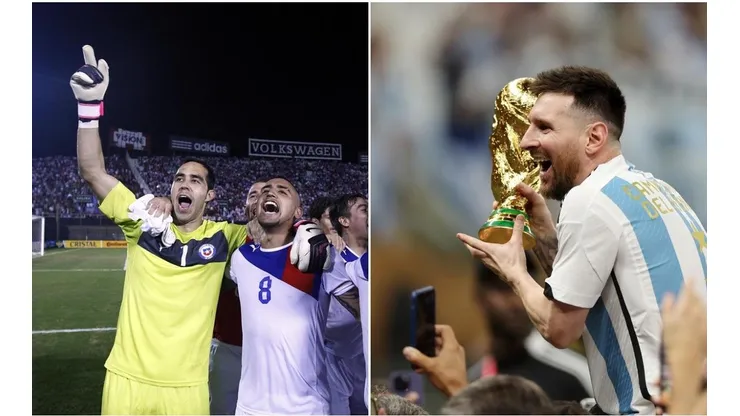 Claudio Bravo y Arturo Vidal felicitaron a la selección argentina.