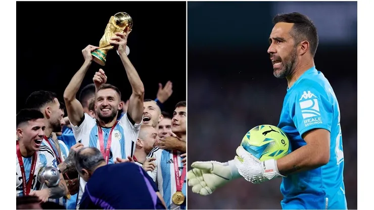 Germán Pezzella no se olvidó de Claudio Bravo en su celebración.