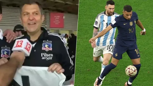 Aníbal Mosa bromea con los refuerzos de Colo Colo en la final de Qatar 2022.