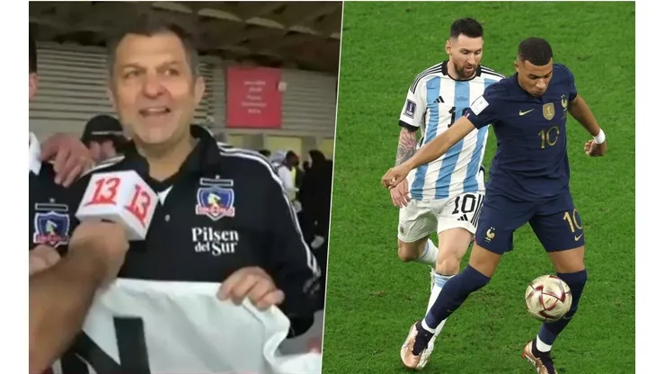Aníbal Mosa bromea con los refuerzos de Colo Colo en la final de Qatar 2022.