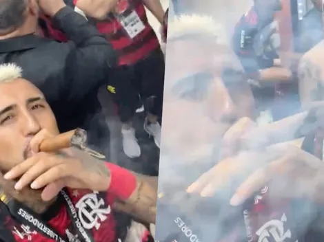 El tremendo festejo de Vidal tras ganar la Libertadores