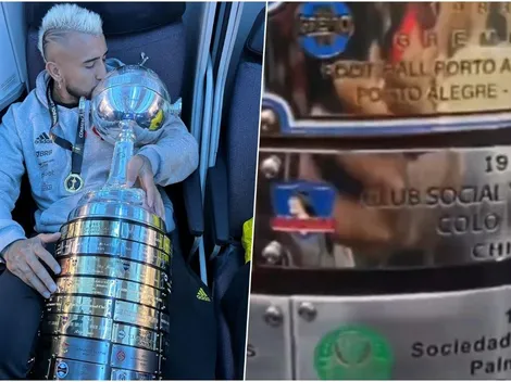 Arturo Vidal recuerda a Colo Colo en pleno festejo de Flamengo