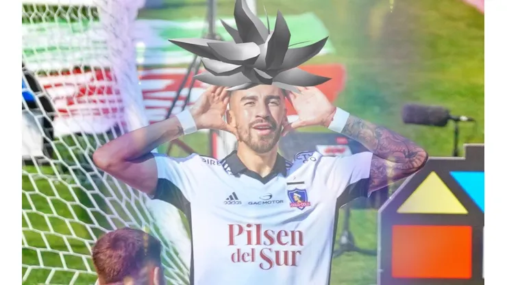 El delantero de Colo Colo cumplió con su palabra de teñirse el pelo.