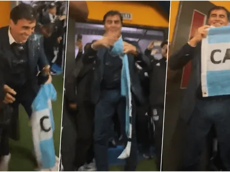 VIDEO: Quinteros no se salvó y fue mojado en las celebraciones del Cacique
