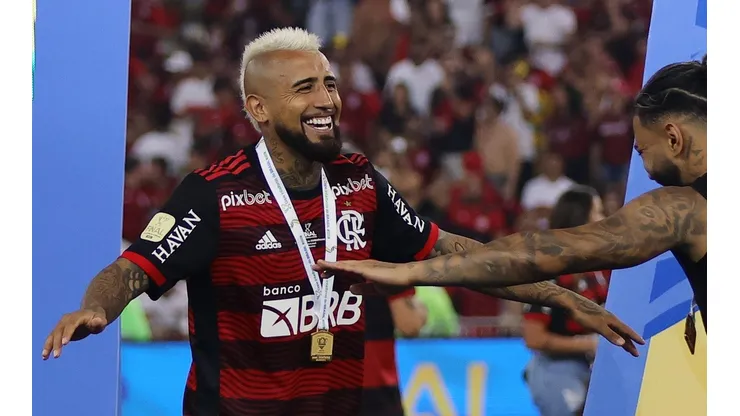Vidal jugó hasta los 63' en la final de la Copa de Brasil.