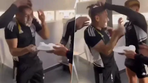 Opazo festejó sus 32 años con el camarín de Colo Colo.