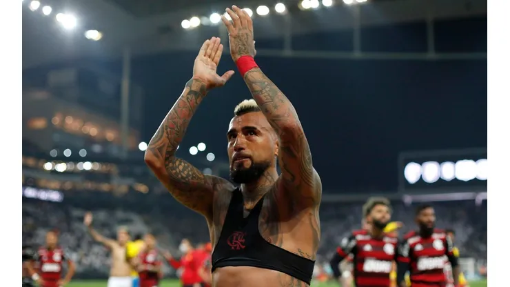 Arturo Vidal dijo presente en el 0-0 ante Corinthians.