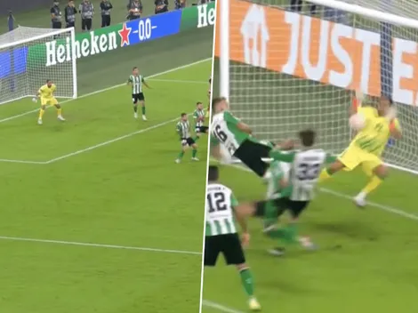 ¡Extraordinario! Bravo mantiene con vida al Betis con dos atajadas impresionantes