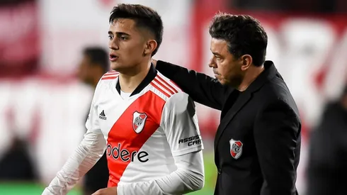 Marcelo Gallardo celebra el retorno de Pablo Solari para el Superclásico de este domingo.