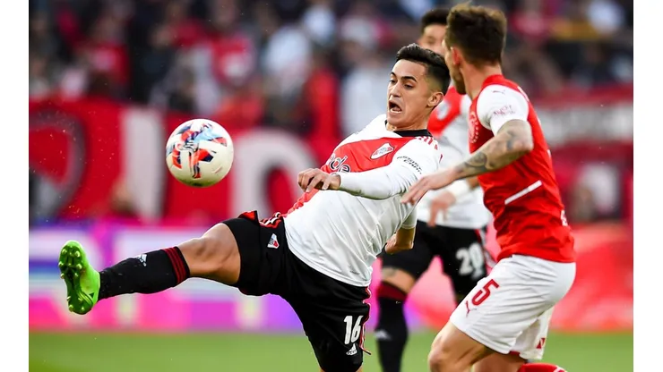 El Pibe tuvo un buen partido ante Independiente de Avellaneda.