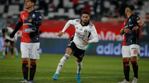 El gol de Juan Martín Lucero visto desde la cancha del Estadio Monumental