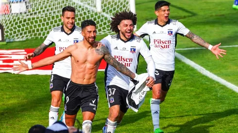 Lucero celebra su segundo gol ante la U