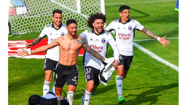 Lucero celebra su segundo gol ante la U