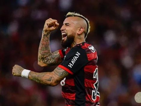 Video: Arturo Vidal asiste y marca en su primera titularidad con el Flamengo