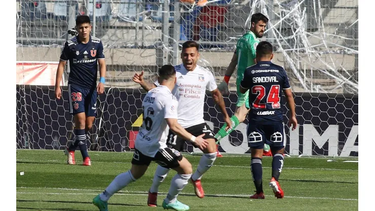 Marco Bolados celebra su gol ante la U en Rancagua