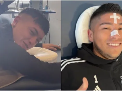 Brayan Cortés agarra para el chuleteo a Cristián Zavala