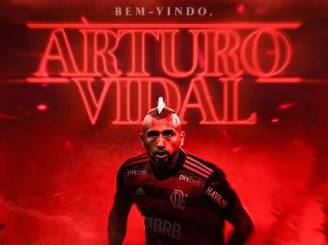 ¡Vidal es oficializado en Flamengo al más puro estilo de Stranger Things!