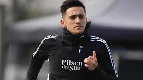 Pablo Solari sigue entrenando en el Monumental a la espera de viajar a Argentina.