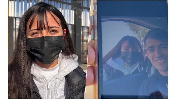 Camila pudo sacarse una foto y entregarle una carta a Pablo Solari.