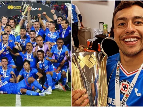 Iván Morales celebra su primer título con Cruz Azul en México