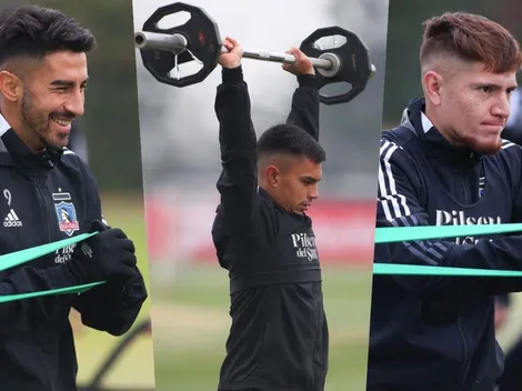 Plantel de Colo Colo vive una intensa jornada de trabajos físicos en el Estadio Monumental