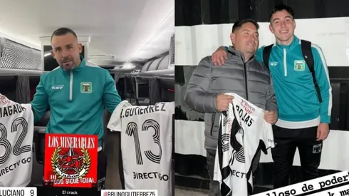 Matías Donoso y David Tati fueron regaloneados por los jugadores de Colo Colo