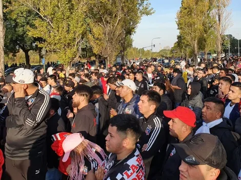 La tremenda concentración de hinchas de Colo Colo en la previa del partido ante River Plate
