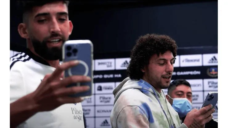 Backstage del himno de Colo Colo
