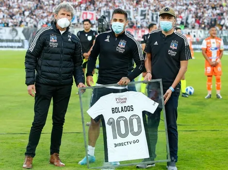 El reconocimiento a Bolados por sus 100 partidos en Colo Colo