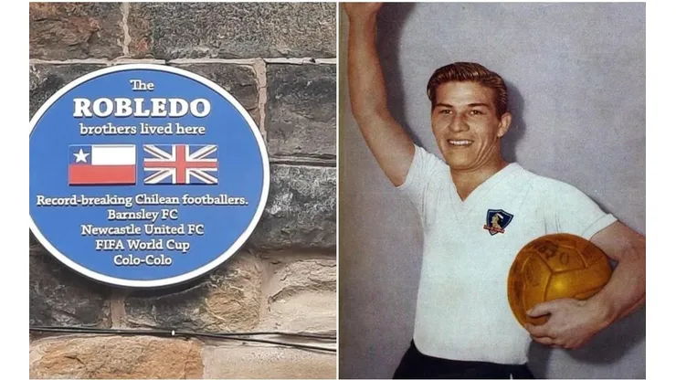 La placa que recuerda a los hermanos Robledo en Inglaterra.