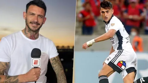 Mauricio Pinilla llenó de flores a Pablo Solari tras su gran actuación ante Fortaleza.