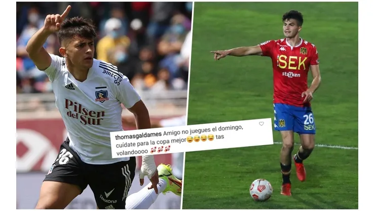 El mensaje de Galdames al Pibe.