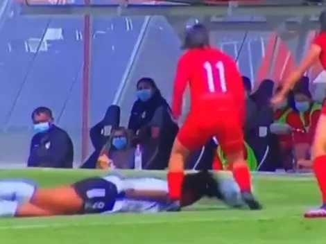 La trancada con la cabeza de Cote Urrutia por Colo Colo