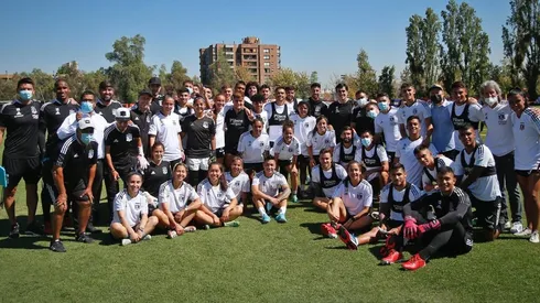 El plantel femenino y masculino compartieron un entrenamiento en el Monumental.